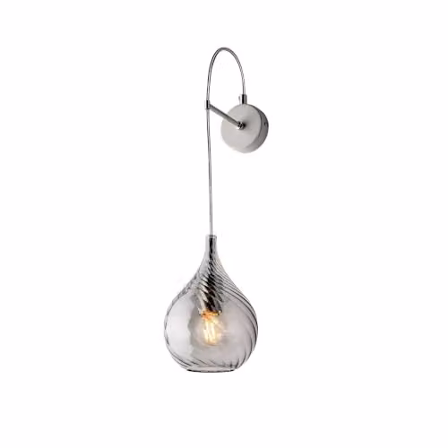 Bonetti Illumina Applique Moderna Pluvia Grigio Fumè 1 Luce E14