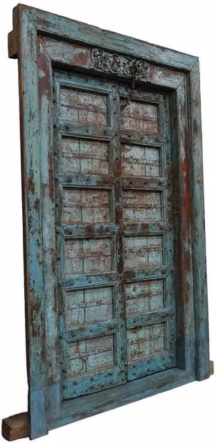 Porta in legno Wanderlust Deco stile antique colore marrone L: 135 cm, P: 20 cm, H: 213 cm – 1
