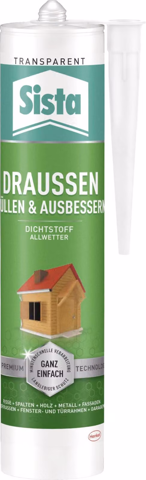 Sista SLOTR Sista Draussen Dichtstoff Allwetter Silikon transparent 280,0 ml