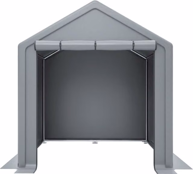 Garage per biciclette Aosom Italy con porta a rullo, Grigio, L: 190 cm, P: 170 cm, H: 200 cm – 1