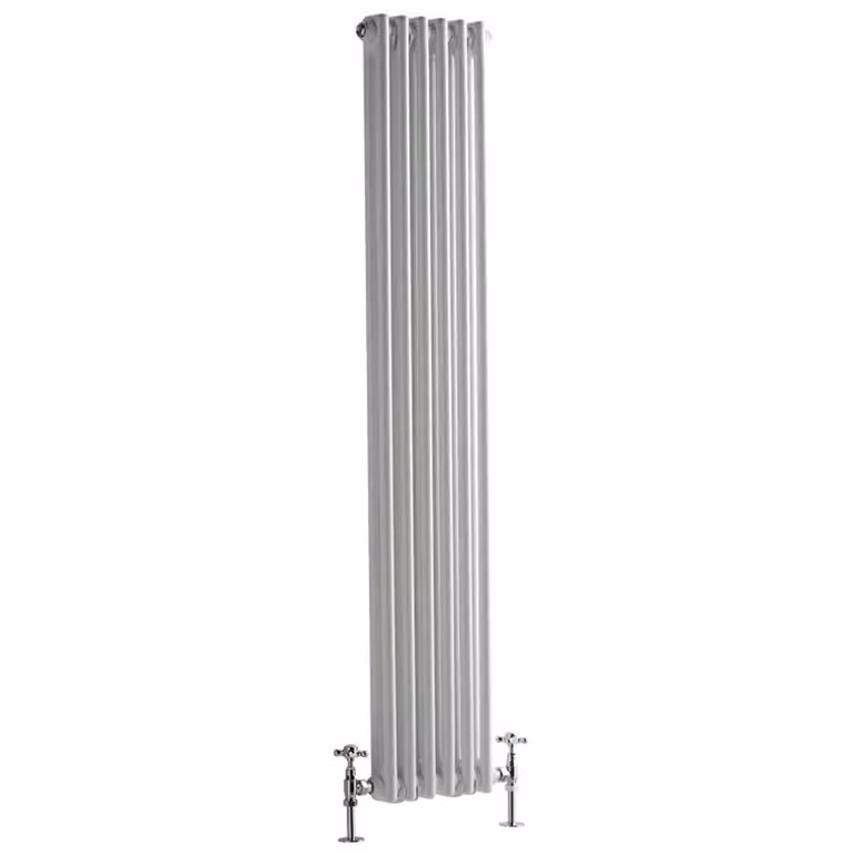Radiatore Verticale Bianco in Stile Ghisa - 1500 x 290 x 68mm - 640W - Regent