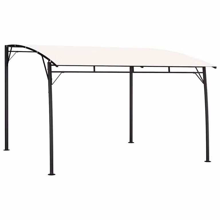 Ombrellone da sole vidaXL in poliestere e acciaio, colore beige, L: 300 cm, H: 255 cm