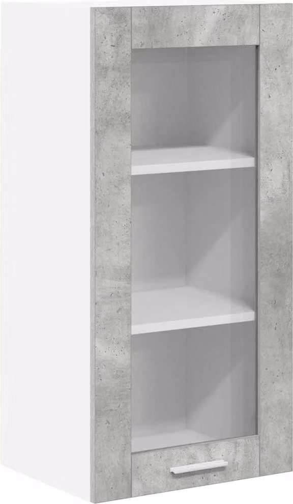 Armadio pensile con porta Grigio cemento 40 x 31 x 80 cm