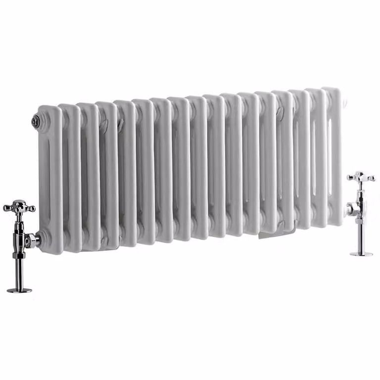 Radiatore Orizzontale Bianco in Stile Ghisa - 300 x 785 x 68mm - 430W - Regent