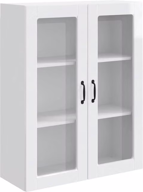Armadio da cucina moderno rettangolare ampio spazio di archiviazione 80 x 31 x 100 cm in legno ingegnerizzato bianco 02_0053837