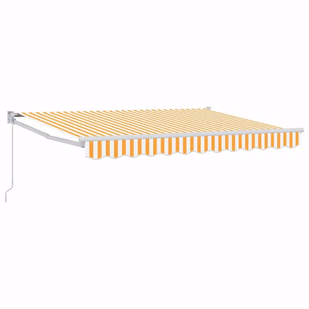 Tenda retrattile Videx in alluminio e poliestere Giallo e Bianco L: 350 cm, H: 200 cm – 2