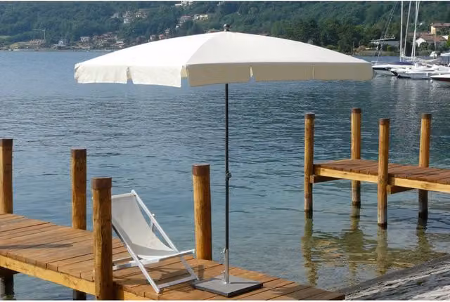 Ombrellone palo centrale Novara Made in Italy - 125 x 185 cm - Ecru