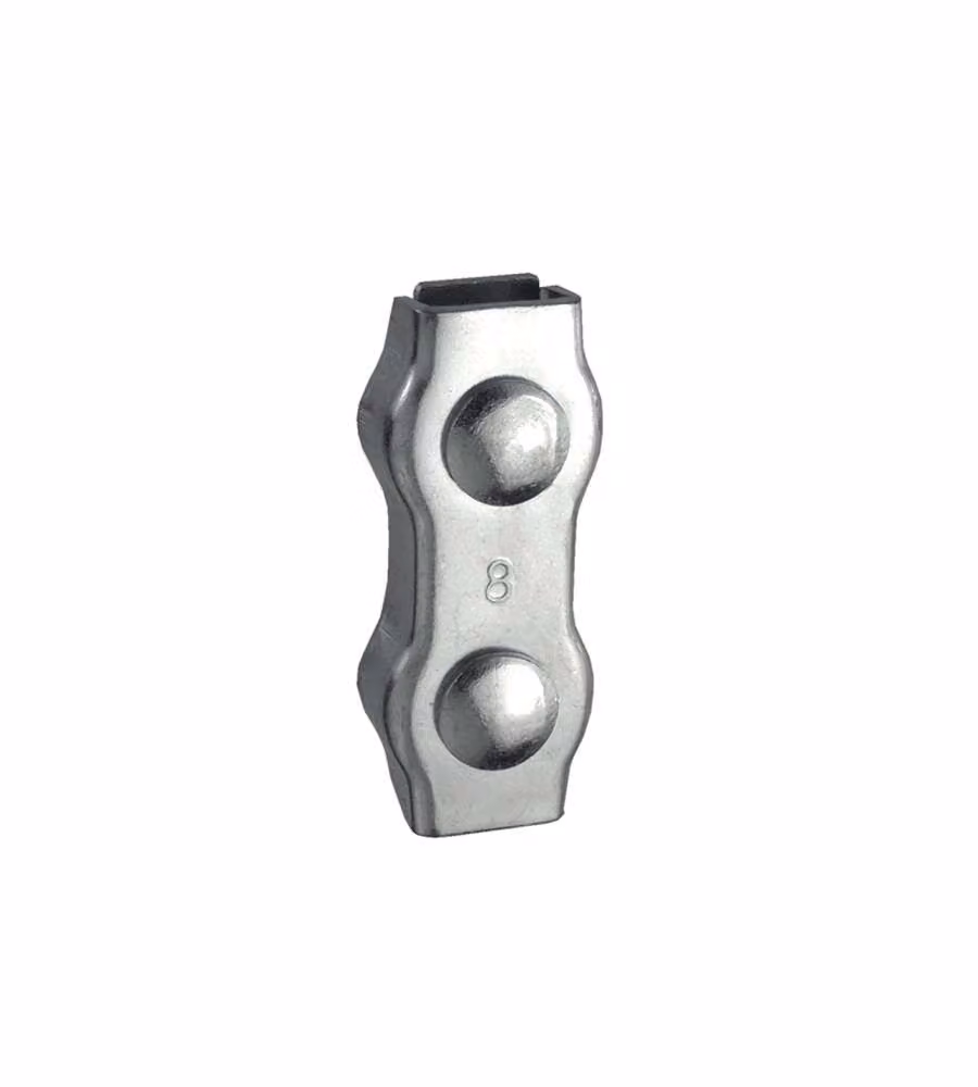 Morsetto "Duplex" per funi 6 mm. acciaio zincato