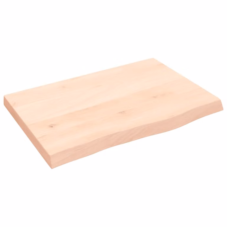 Piano Bagno 60x40x(2-4) cm in Legno Massello Non Trattato