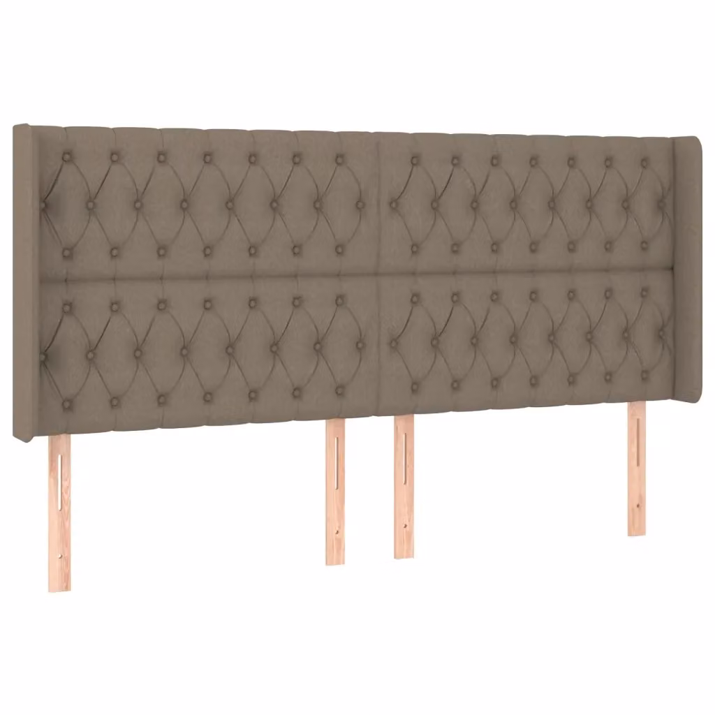 Testiera ad Orecchio vidaXL in Tessuto Beige e Grigio L/P/H: 183 x 16 x 118/128 cm – 2