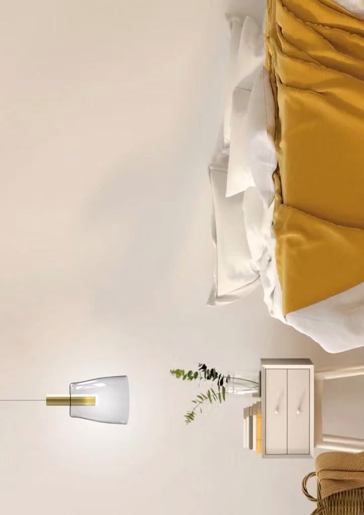 Lampada a sospensione Candellux Modena LED 5W con vetro trasparente e finitura oro/ottone, luce bianca calda 3000K, Ø: 15 cm – 2