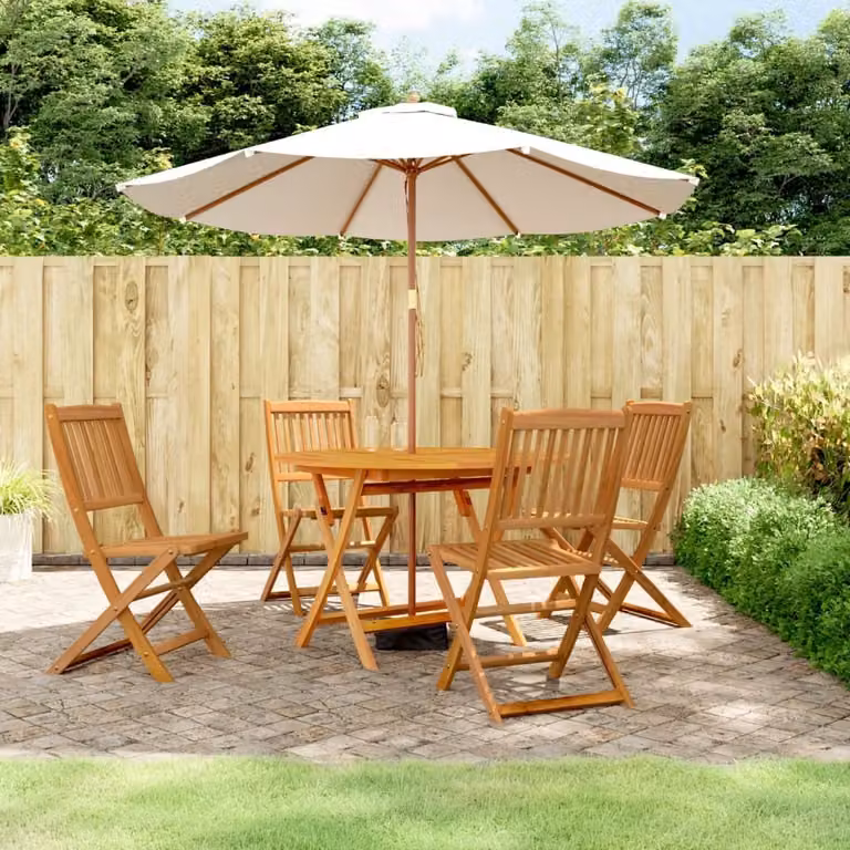 Maison Exclusive - Set da Pranzo per Giardino 5 pz in Legno Massello di Acacia