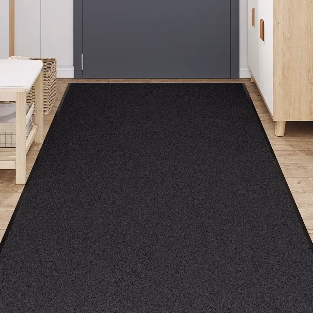 Zerbino rettangolare vidaXL nero lavabile antiscivolo in polipropilene e PVC L: 115 cm, P: 400 cm – 2