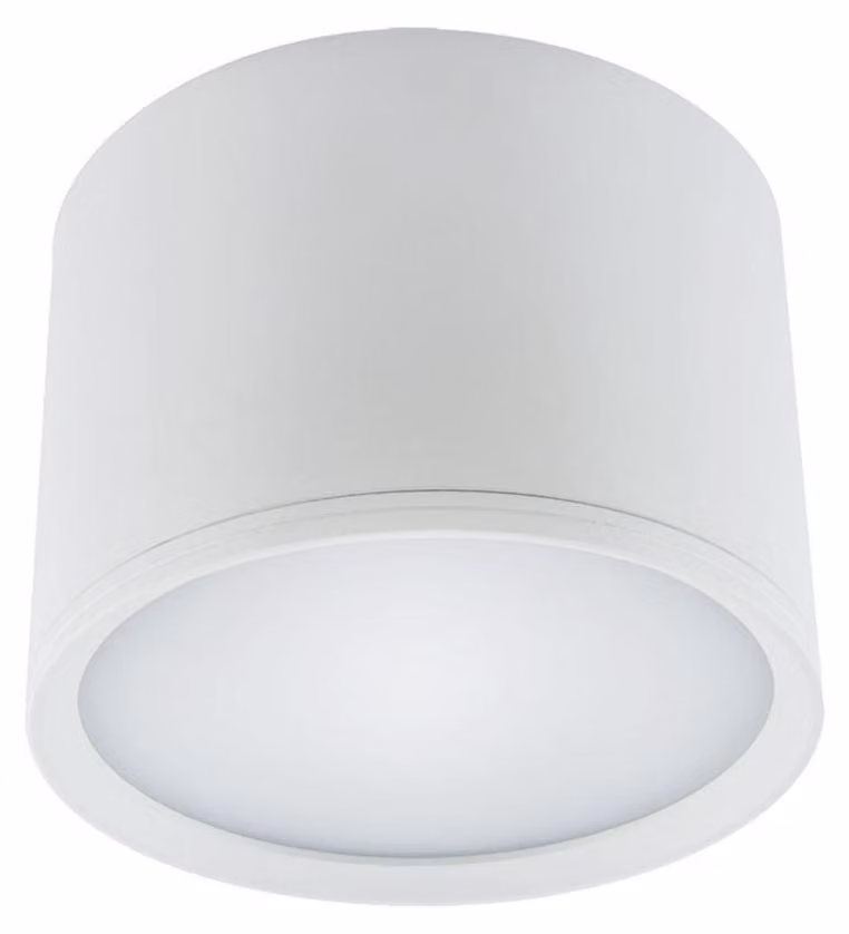 Faretto da soffitto a LED Alluminio bianco neutro 4100 K 580 lm D: 10 cm rotondo Lampada spot bianca Soffitto