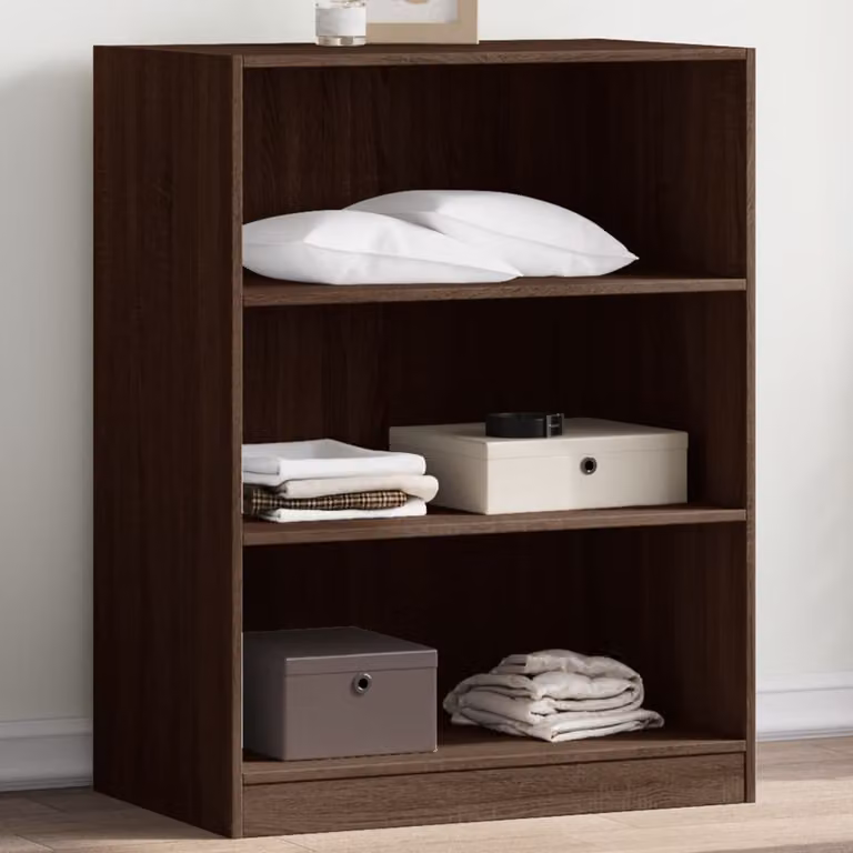 Armadio vidaXL in legno multistrato marrone con ripiani interni L: 77 cm, P: 48 cm, H: 102 cm