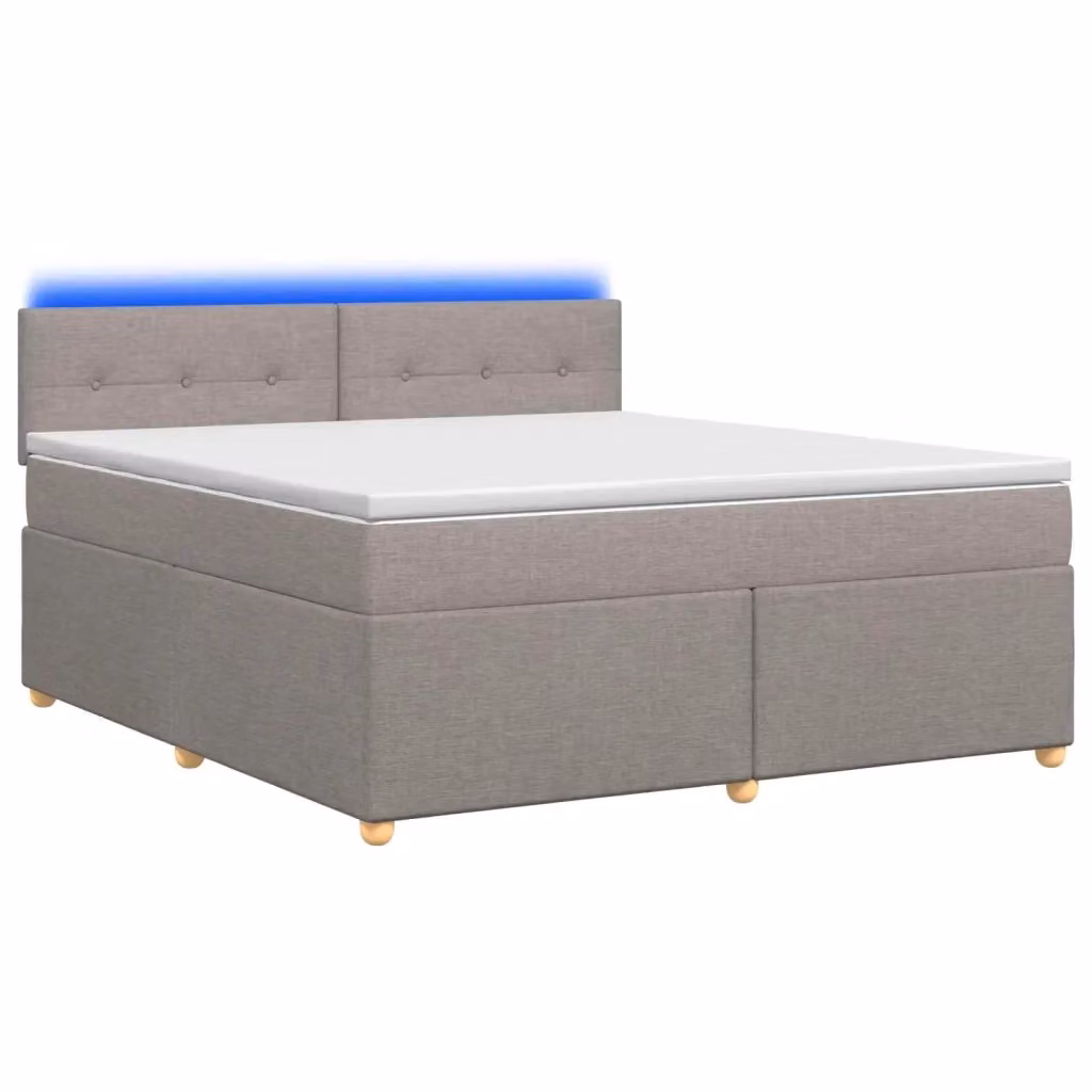 Letto box spring ibrido vidaXL con materasso a molle insacchettate e base contenitore, colore beige/grigio, L/P/H: 140 x 200 x 100,5 cm – 2