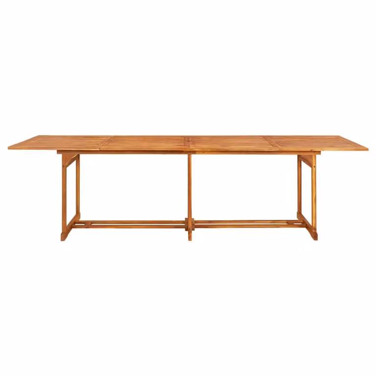 vidaXL Tavolo da pranzo da giardino 280x90x75 cm in legno massiccio di acacia