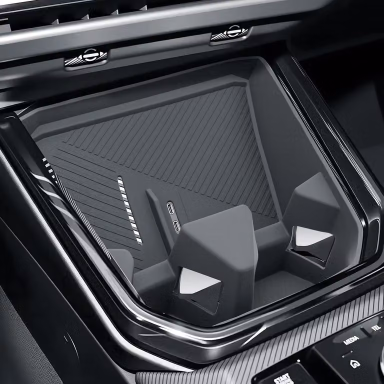 Portabicchieri e organizer per la console centrale, compatibili con BMW X3 G45, modelli 2025 e 2026, realizzati in plastica ABS