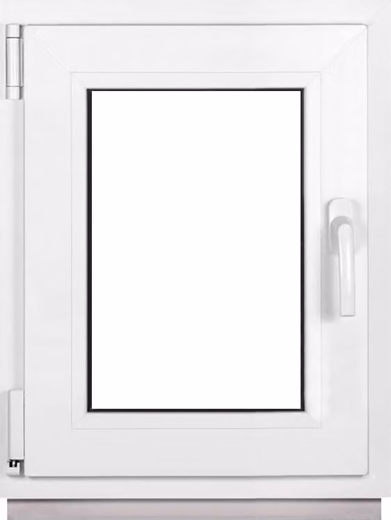 Finestra Framex per cantina piccola finestra bianca larghezza x altezza 45 x 55 cm (450 x 550 mm) doppia (32 mm) rotazione/inclinazione DIN sinistra - Premium - Tutte le misure