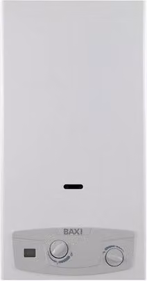 Scaldabagno a Gas Baxi Acquaprojet Blue I da 11 L per GPL, Colore Blu e Bianco