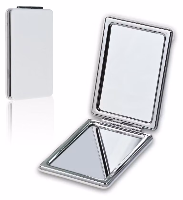 Specchio da trucco portatile con ingrandimento 1X/2X