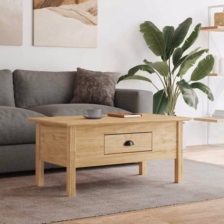Tavolino da salotto vidaXL BODO moderno in legno marrone miele L/P/H: 100 x 55 x 45,8 cm