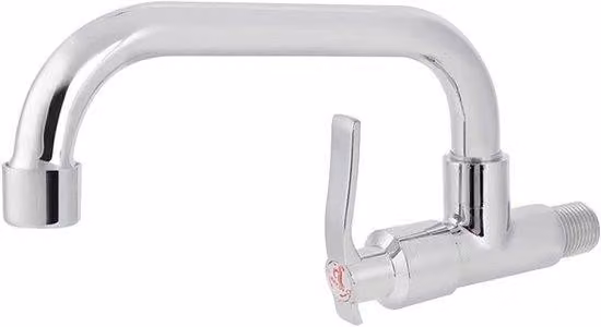 Rubinetto a parete per acqua fredda, argento, per cucina - Rubinetto di scarico argento, attacco G1/2", montaggio a parete, per uso domestico