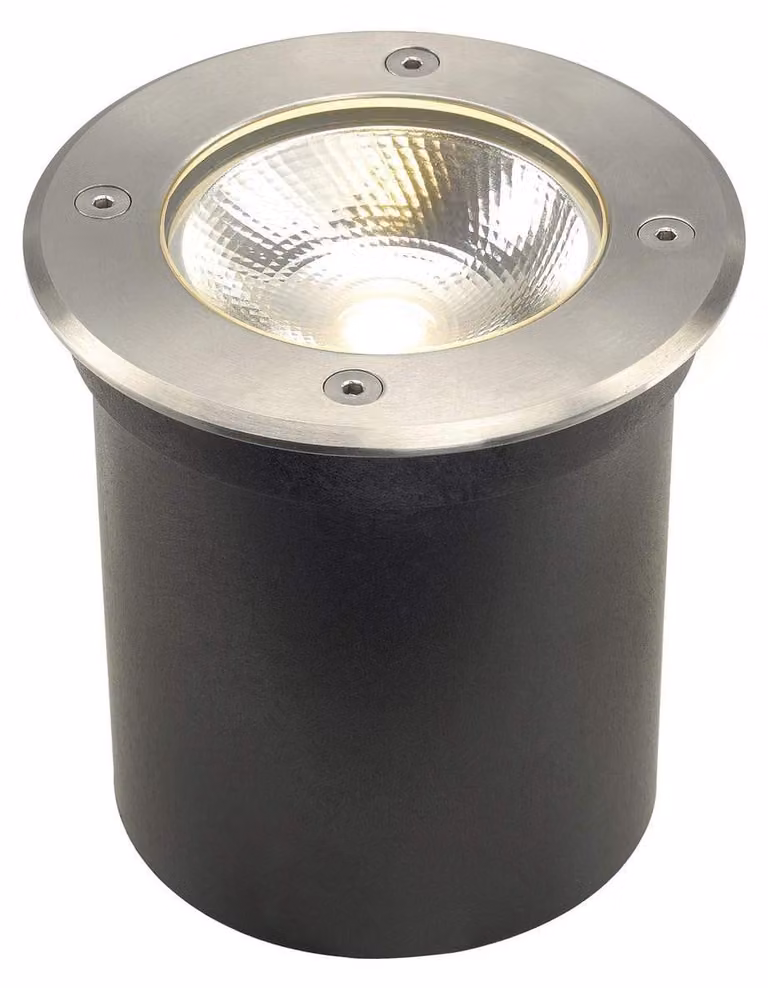 Faretto a LED da incasso a pavimento ROCCI 125, grado di protezione IP67, temperatura di colore 3000K, potenza 8,6W, flusso luminoso 580lm, acciaio inossidabile, angolo di illuminazione 120°