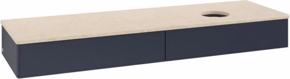 V&B Mobiletto senza struttura frontale - illuminazione Antao 160x50cm, WBP-colore botti., md bl. m Lac