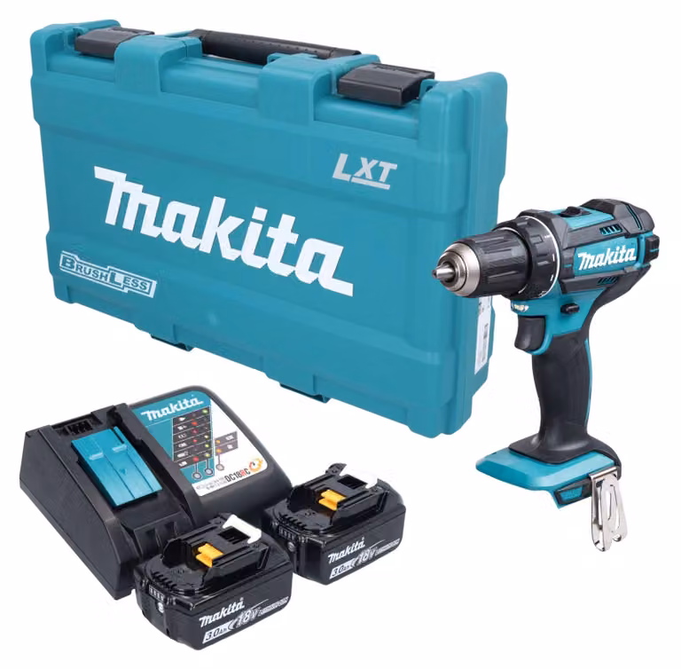 Trapano avvitatore a batteria Makita DDF 482 RFK 18 V 62 Nm + 2 batterie da 3,0 Ah + caricabatterie + valigetta