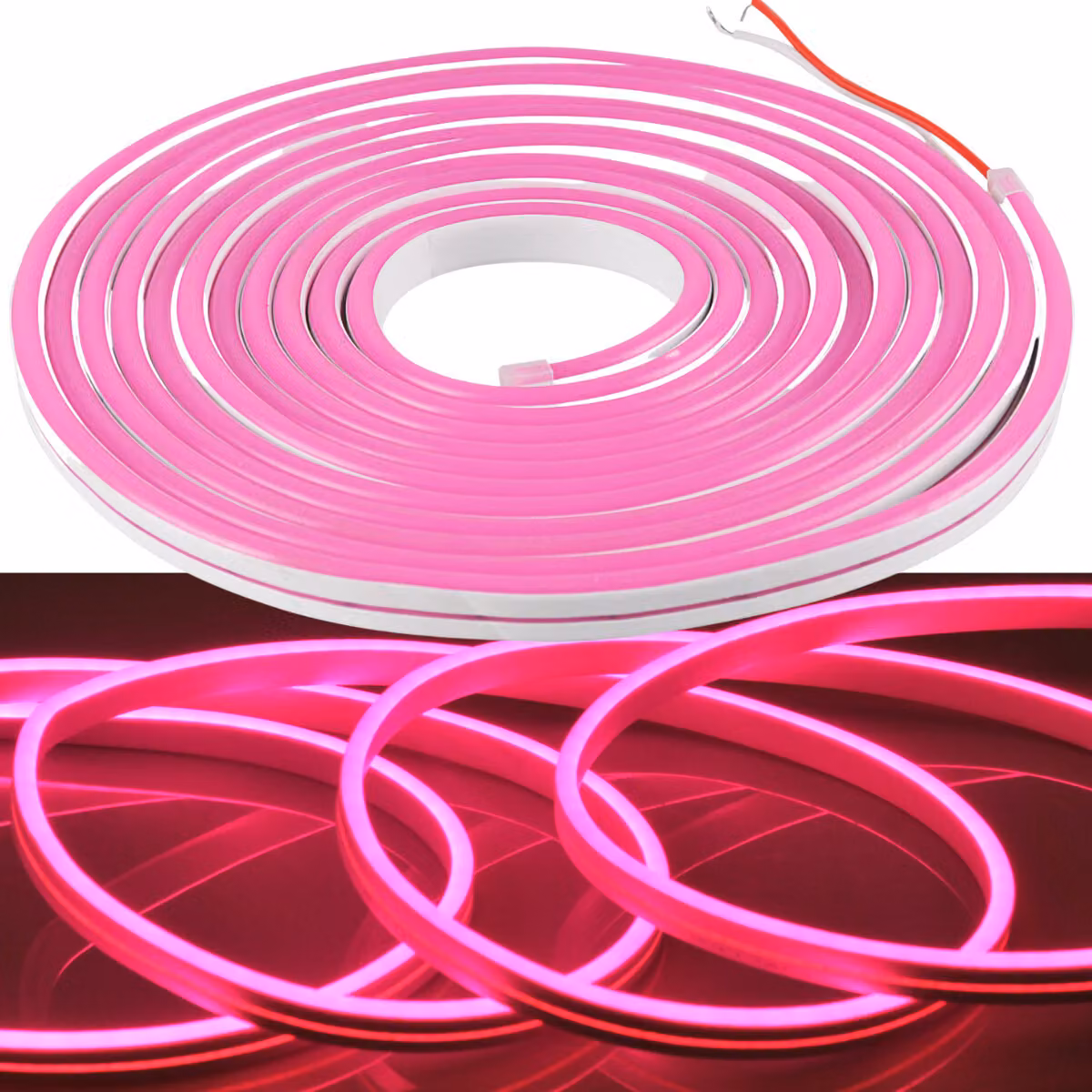 Striscia LED NEON 24 V, 5 m, rosa, IP65 318053 Polux