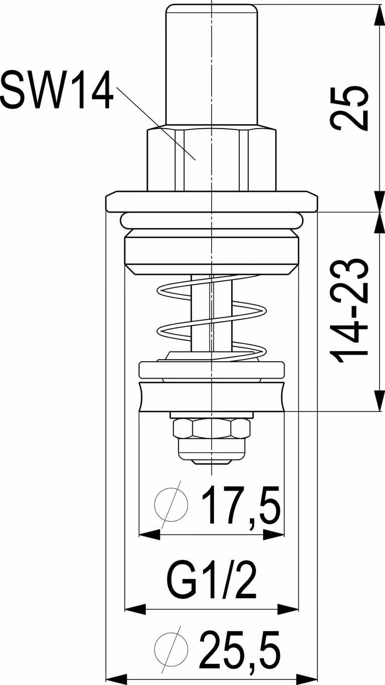 Js Oberteil F. Rueckschlagventil Dn15,1/2",Messing,Epdm