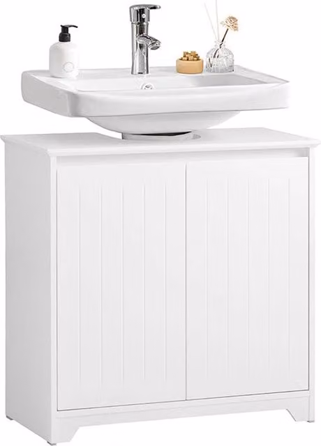 Cassa di scarico - armadio da bagno - base da lavabo - impermeabile - montaggio semplice - costruzione in MDF - 60 cm x 60 cm x 30 cm
