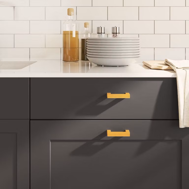 Set di 20 maniglie per mobili vidaXL in acciaio inox color oro con finitura lucida
