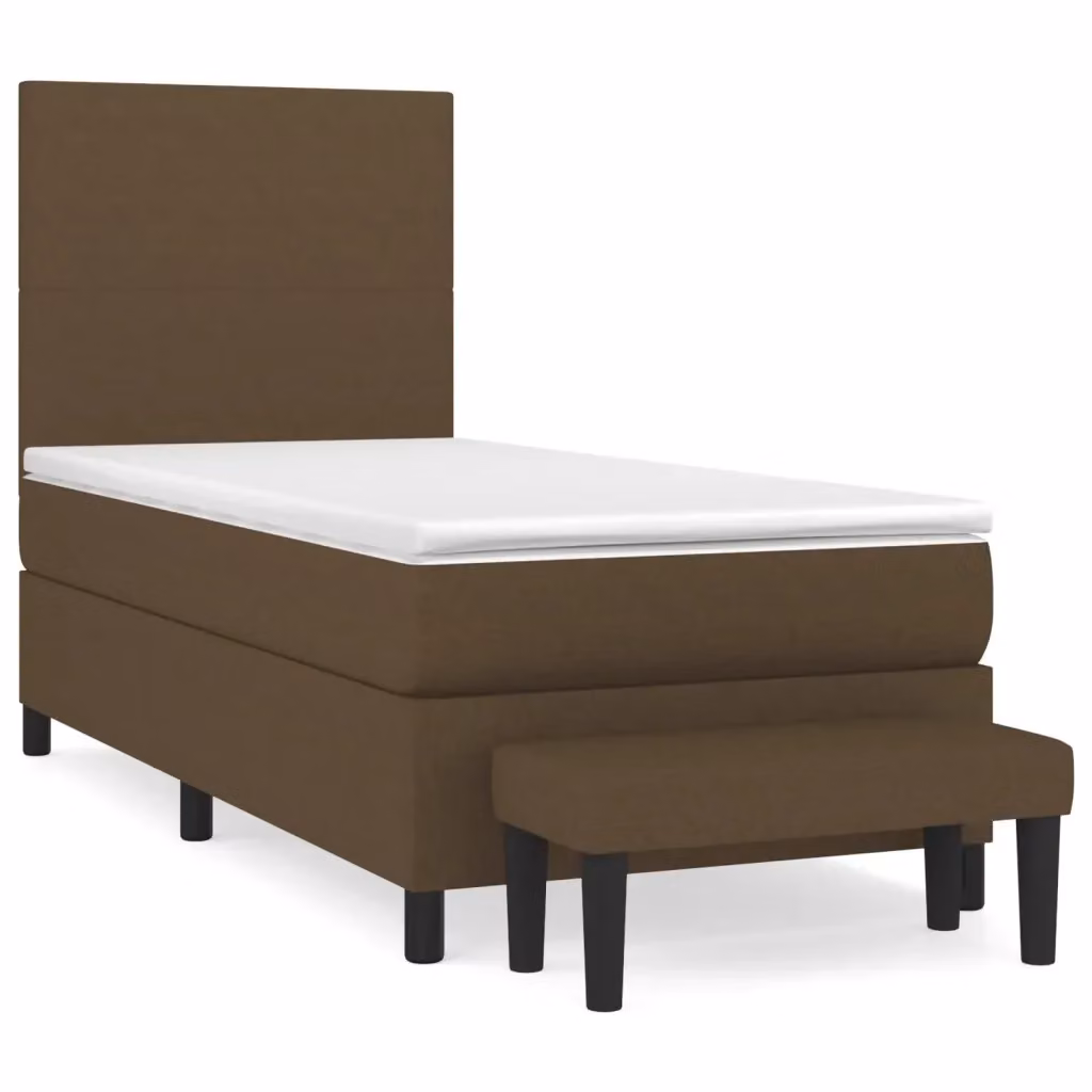 Letto Ibrido con Giroletto a Molle e Materasso vidaXL, Marrone e Bianco, L/P/H: 193 x 90 x 128 cm – 2