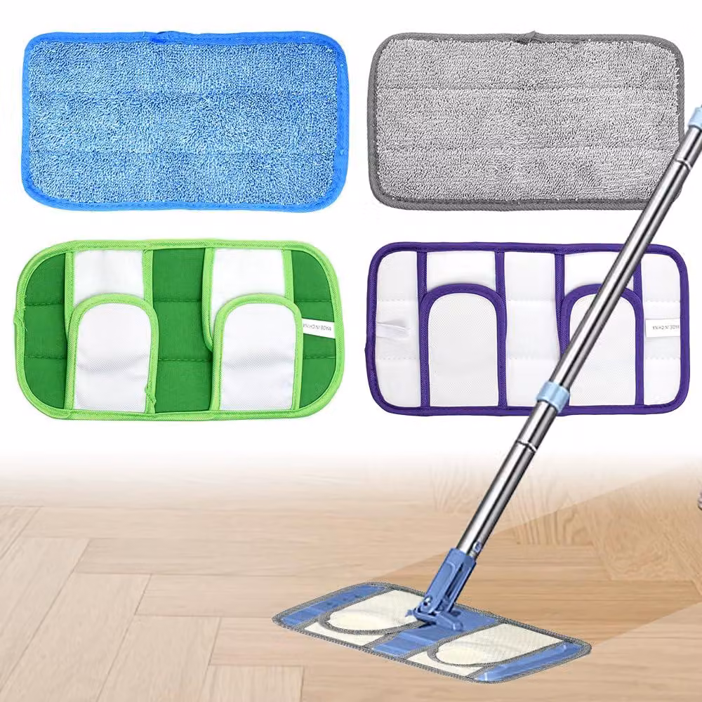 Set di 4 panni in microfibra per la pulizia, dimensioni 29x15 cm, lavabili e riutilizzabili