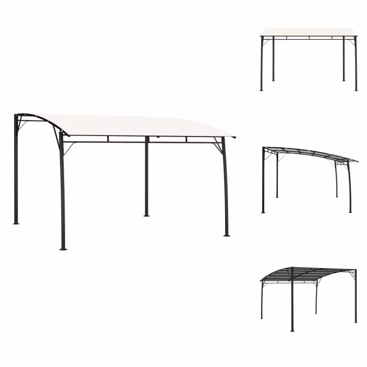 vidaXL Ombrellone da giardino 3x3x2,55 m bianco crema - Padiglioni e tendoni per feste