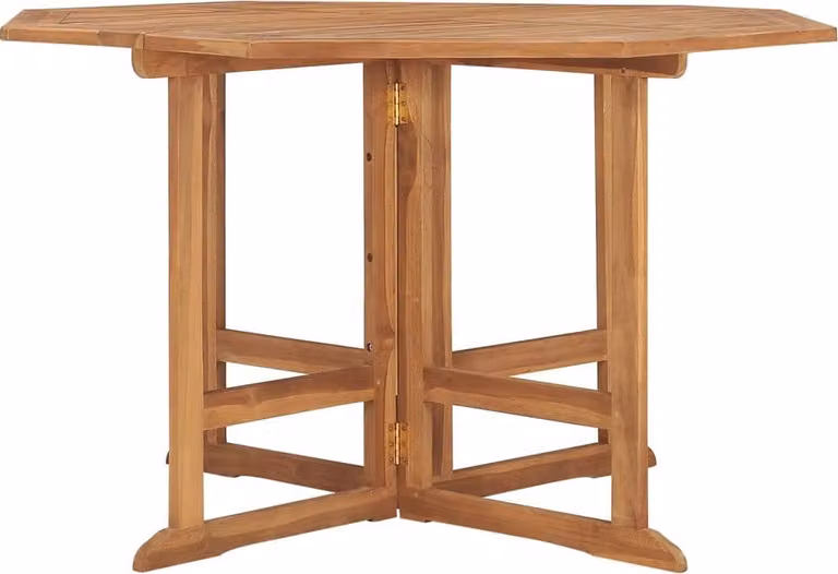 vidaXL Tavolo da pranzo pieghevole da giardino 110x110x75 cm in legno massiccio di teak