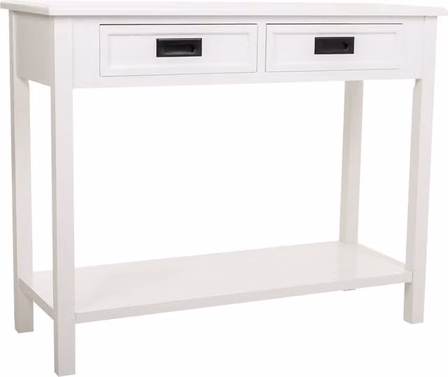 Mobile da ingresso in legno bianco 100x40x80h