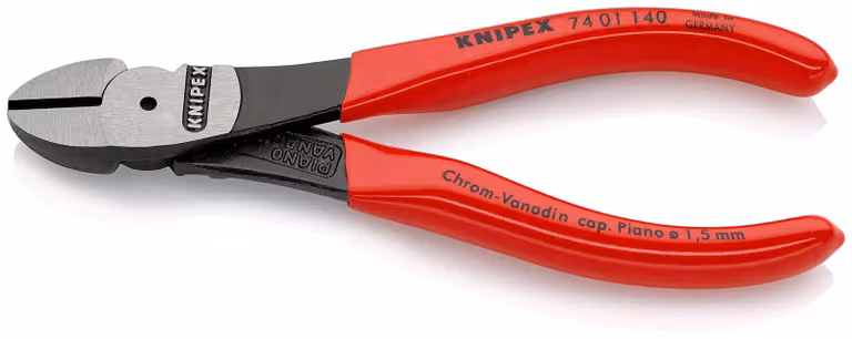 KNIPEX Kraft-Seitenschneider 140 mm, Kunststoff überzogen