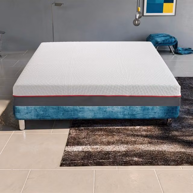 Materasso Matrimoniale 160x190 in Memory Foam, Altezza 21 cm, Sfoderabile, Rigidità H3, GREY
