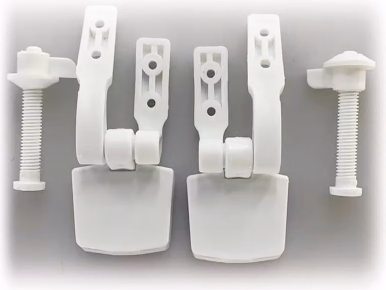 MSV Sedile WC Coperchio WC Coperchio WC Cerniere in plastica MDF - qualità stabile - bianco