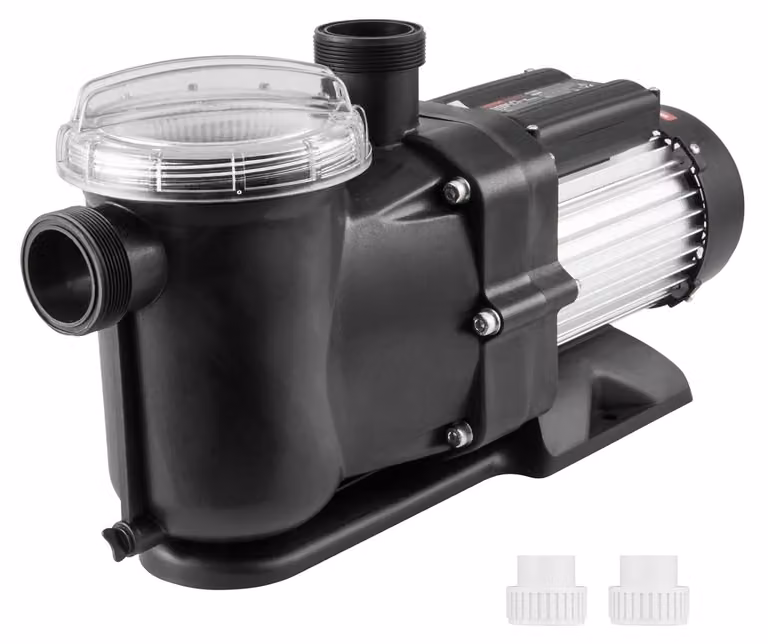 Pompa per piscina da esterno, 1200W - 100 GPM - 2850 giri/min - Con cestello filtrante e protezione termica