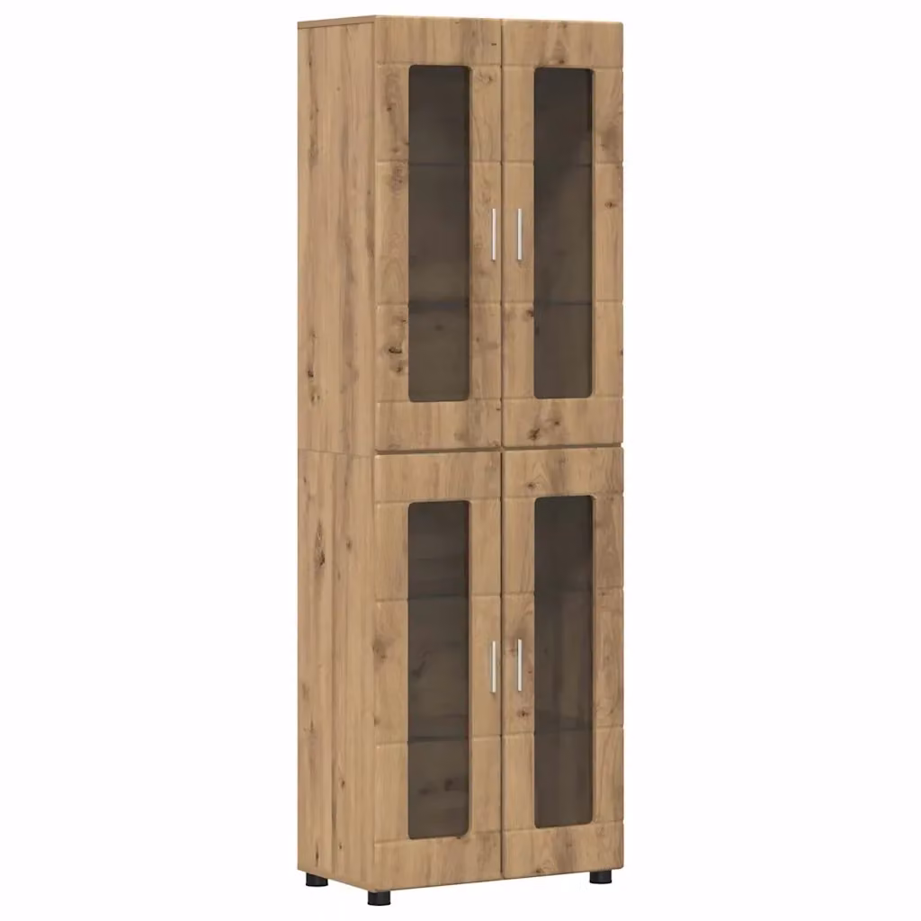 vidaXL Credenza FLORIN in Rovere Marrone con finitura opaca L: 60 cm, P: 35 cm, H: 182 cm – 2