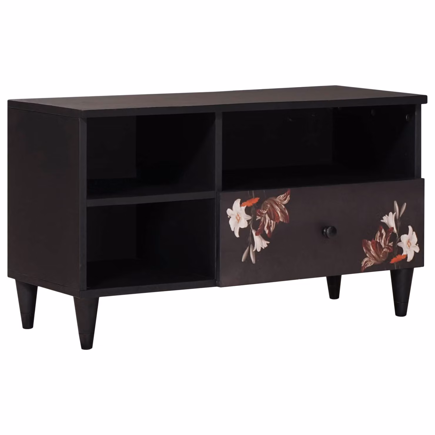 Armadio di stoccaggio moderno vidaXL in legno di mango multicolore L: 80 cm, P: 33 cm, H: 46 cm