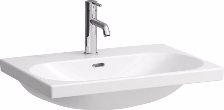 LAUFEN LUA lavabo, sans trou pour robinet, avec trop-plein, 650x460mm, à encastrer, H8100840001091, H8100840001091