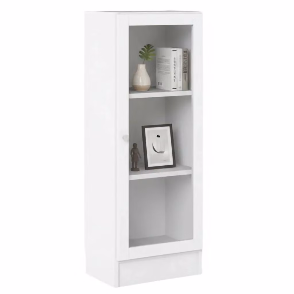 Libreria Goring DMORA Bianca con ripiani in vetro, L 41 cm, P 28,3 cm, H 107,2 cm – 2