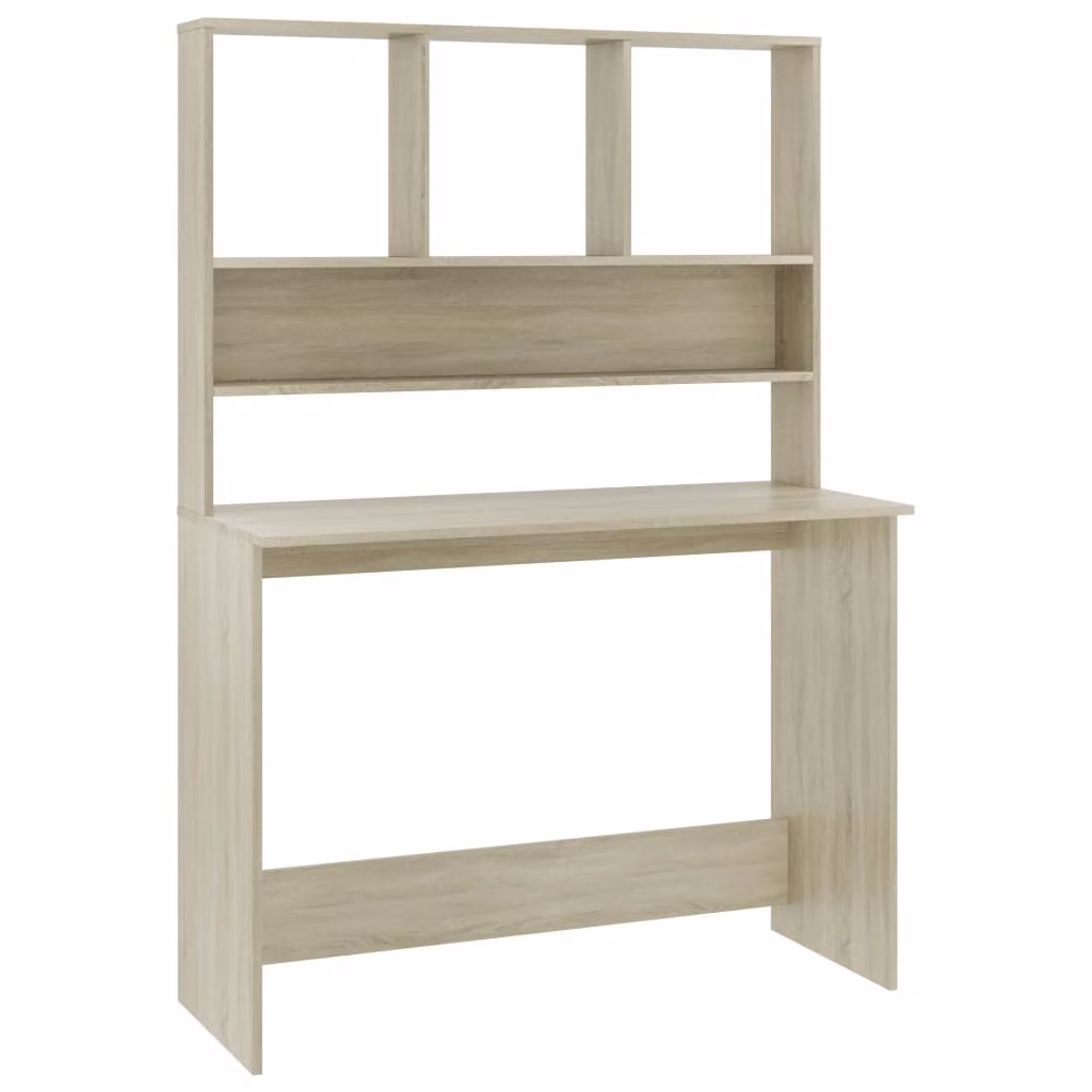 Scrivania e Ripiani Rovere Sonoma 110x45x157 Legno Multistrato