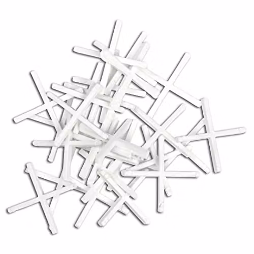 NEO TOOLS croci di plastica per piastrelle, universali, riutilizzabili, distanza uniforme tra le piastrelle, 100 pezzi, 4 mm