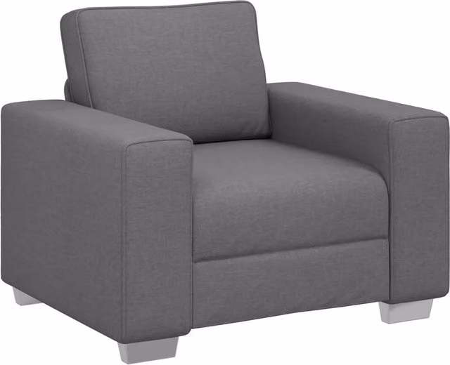 Poltrona | Sedia Relax Sofa Grigio scuro 100 cm Tessuto